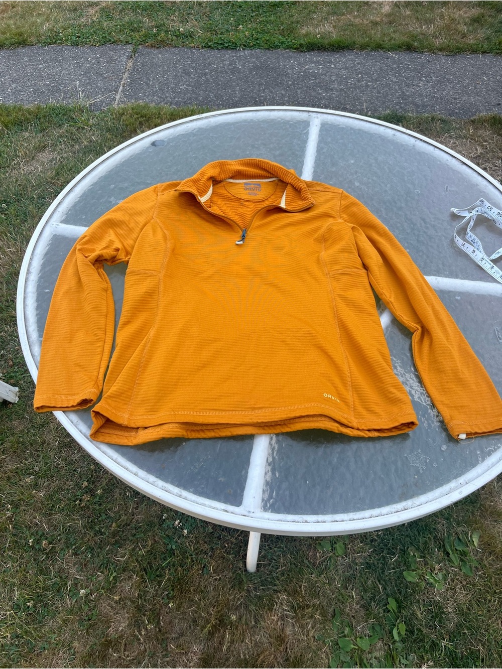 Orvis Men's Mustard Half-Zip Lightweight Pullover